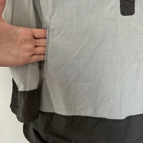 J.Crew Toluca pinstripe tunic✨pockets✨charcoal and white, Sz S - Picture 6 of 10